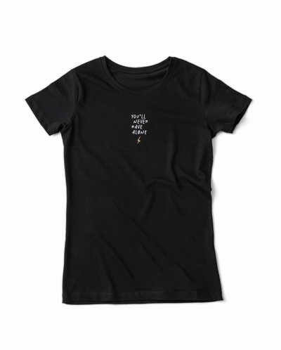 YNRA t-shirt female black you'll never rave alone