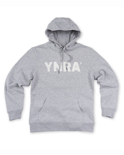 YNRA hoodie heather grey You'll never rave alone 
