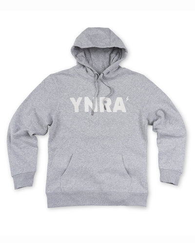 YNRA hoodie heather grey You'll never rave alone