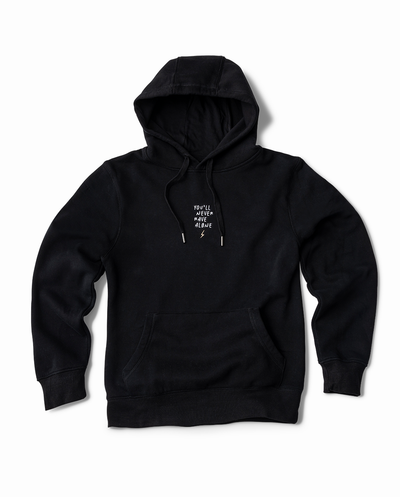 YNRA hoodie unisex black you'll never rave alone