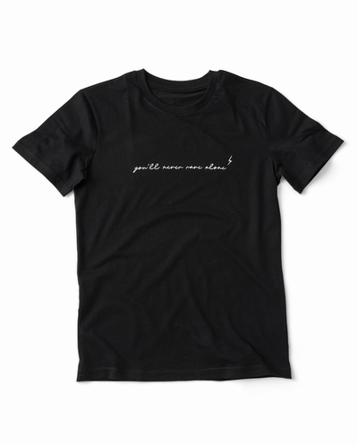 YNRA t-shirt unisex black you'll never rave alone